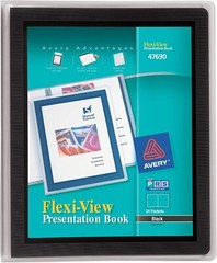 AVERY FLEXI-VIEW TWO POCKET FOLDER *BUYER GETS 4 FOLDERS* (BLACK)