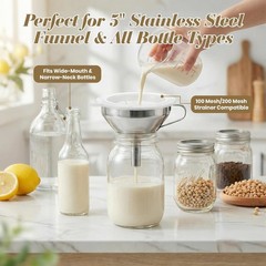 4 Pack Food-Grade Plastic Strainers, Filter Juice for Soybean Milk, Tea, Coffee,