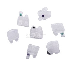AZDENT Dental Orthodontic Ceramic Bracket Braces Roth MBT 0.022/ 018 Hooks 3 4 5