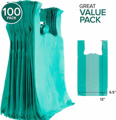 Eco Grocery Bags Disposable T-Shirt Thank You Bag with Handles for Supermarket,