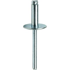 Large Flange Pop Rivets 3/16″ x 1/4″All Steel (6-4) Dome Head Qty 50