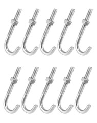 Steel J-Bolt with Nut, 5/16″ X 3″ Anchor Bolts, Pack of 10