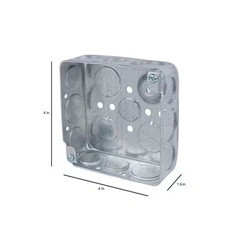 1-Gang 4 in. New Work Metal Electrical Wall Box with Ground Bump