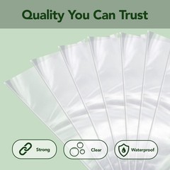 Cone Cellophane Bags with Twist Ties – 7 x 15 Inch (200 Pack) — Clear Cone-Sh…