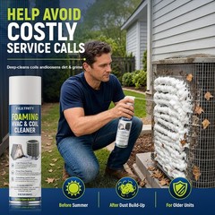 featrity Foaming AC Coil Cleaner: 19 Fl Oz (Pack of 1), White