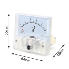 DC 50uA 1mA 20mA 30A 85C1 Class 2.5 Analog Amp Panel Meter Gauge Current Ammeter