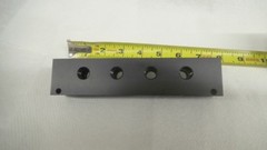9 port Acetal distribution manifold, 3/8 npt x 1/4 npt, 6-3/4″ x 1-1/2″ x 1-1/4″