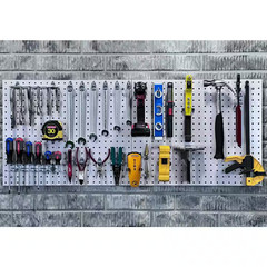 22 In. W X 18 In. H X 1/4 In. D Polypropylene Pegboards (2- Piece) White