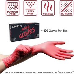 Level 3 Nitrile Gloves Professional Heavy Duty Disposable Gloves Latex Free