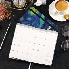 2026-2029 Monthly Planner – Stylish Faux Leather Organizer with Elastic Closure