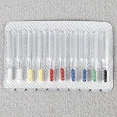 50Pcs Dental Barbed Broaches #1-6 25mm Assorted Handle Endodontic File Stainless