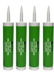 4 Pack XTRM 100 Camper Roof Self Leveling Sealant RV Rubber Roof Caulk White