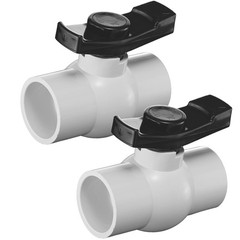 2 PCS 1.5 Inch PVC Ball Valve 11/2 Inch Shut Off T Handle for Pool