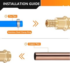 1/2″ PRESS X 1/2″ PEX Copper Press Fitting Adapter, 10-Pack