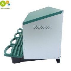 4 Hole Green Chicken Nesting Box Hen Laying Nest Box Coop Rollout Egg Collection