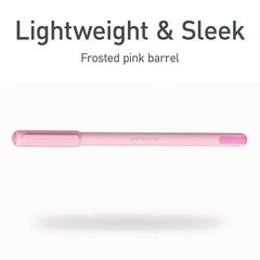 TOPS PENTONIC Gel Pen, Stick, Fine 0.7 mm, Red Ink, Pale Pink Barrel, 10/Pack