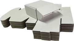4X4X2 Shipping Boxes Set of 100, White Small Corrugated Cardboard Box, Mailer Bo