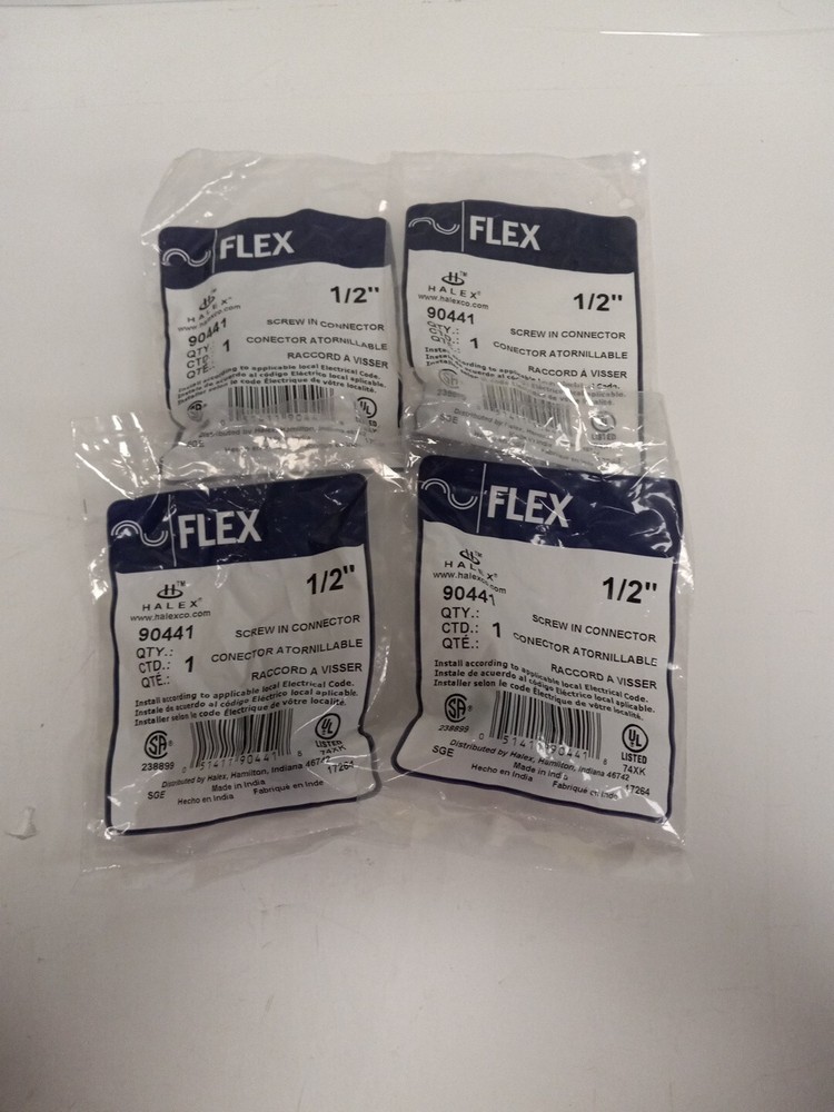 Lot Of 4 HALEX 90441 1/2″ Screw In Connector SEE DESCRIPTION