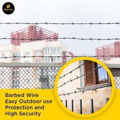 4-Point Barbed Wire Roll | 5″ Spacing, 16 Ga | 328 FT – 330 FT (100m) SIMBASTEEL