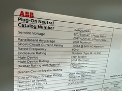 ABB 200A 20Space 40Circuit Outdoor Main Breaker Panel Value Pack PAM2020RPA (OB
