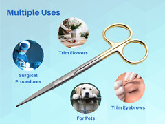 Scissors Surgical 5.5 Straight Gold Plated Handle Tungsten Carbide ARTMAN