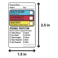 Officesmartlabels Sds Stickers/Msds Stickers 1.5 X 2.5 Inch 1200 Labels Right
