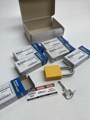 Lot Of 6 Brady Facility Management Yellow, Safety Locks, Similar Master Lock ￼