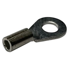 (100) Non-Insulated 22-18 Gauge #6 Ring Terminal Uninsulated Wire Connector USA