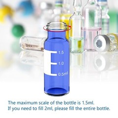 2ml Autosampler Vials + Pre-Slit Caps 9-425 Glass Bottle Screw Top HPLC GC 1000x