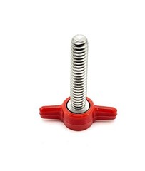 1/4″-20 Thumb Screws T Bolts with Red Butterfly Tee Wing Knob Stainless Steel