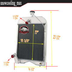 3 Core Tractor Radiator For Ford 2N 8N 9N Models #8N8005,86551430,NH8N8005