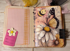 Junk Journal Handmade Booklet Book Vintage “Bees Butterflies” Pocket Ephemera a