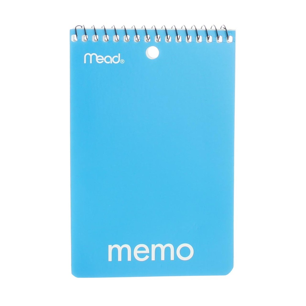 5 Pack Mead Wirebound Memo Memo Book, College Ruled, 40 Sheets, 4in X 6in