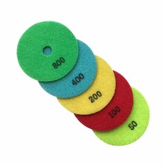 5″ Dry Concrete Countertop Polishing Set (5pc) #50 100 200 400 800 Grit