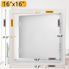 Suteck Plumbing Access Panel for Drywall Ceiling 16 x 16 Inch Reinforced Plastic