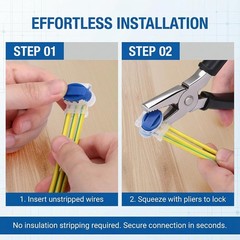Moisture-Resistant Self-Stripping Connectors for Landscape Lighting & Irrigation