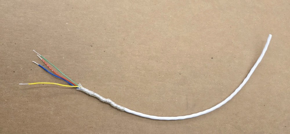 Mil-Spec 50 feet M22759 22 AWG Shielded 4 Twisted Silver PTFE Teflon Wire