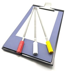 3 Bars and 1 Bed Stainless Steel Wire Wound Rod White, Yellow and Red