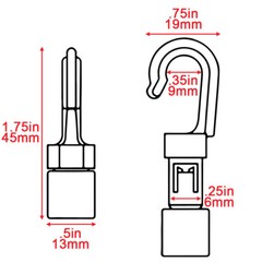 PARACORD PLANET Shock Cord Open End Hooks -Heavy Duty Bungee/Shock Cord End Hook