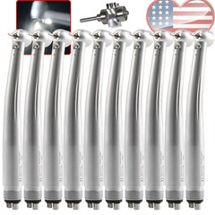 1-10 Dental LED Fiber Optic E-generator High Speed Handpiece 4 HOLE