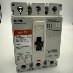 NEW TAKEOUT EATON HFD3015 15 AMP 3P 600V 65kA Circuit Breaker – Ships Same Day!