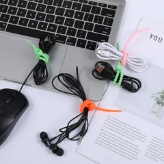 8 Inch Colorful Silicone Cable Ties, 20Pcs Reusable Zip Ties Adjustable Multi…