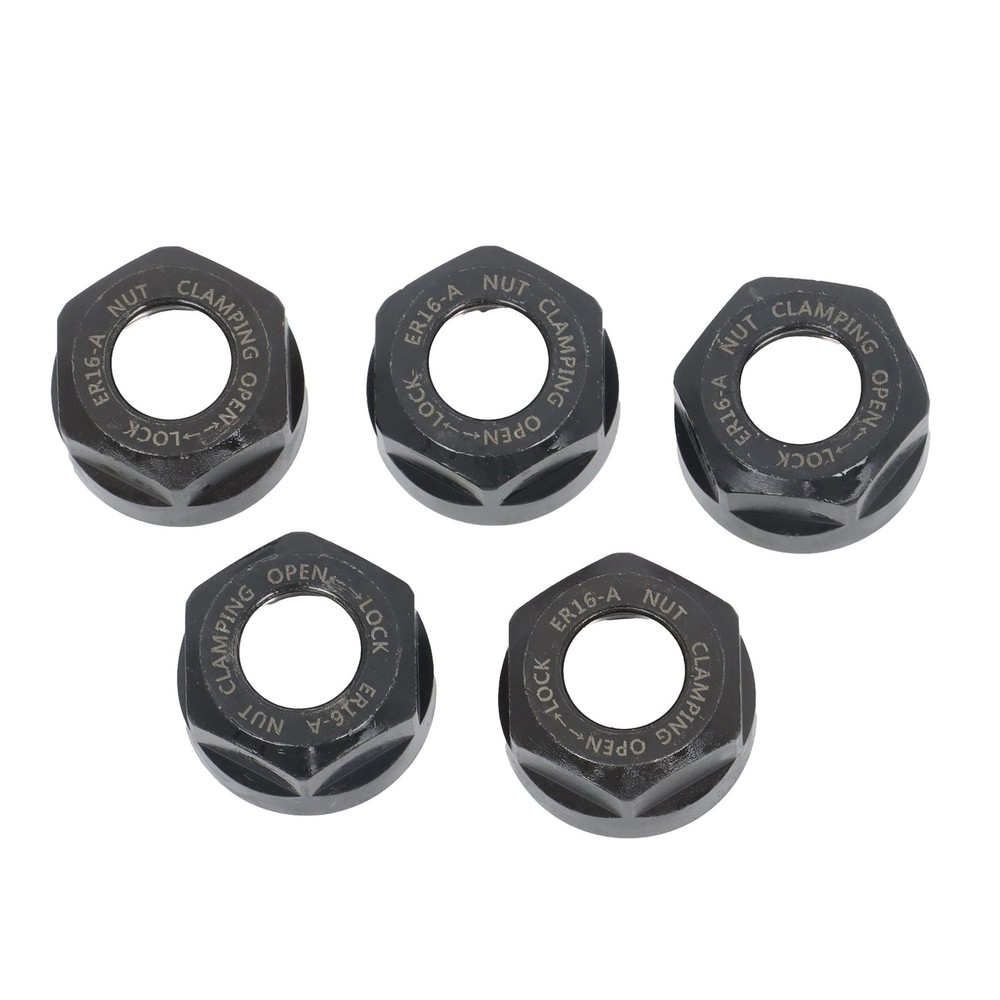 ER16 Collet Nut 5 Pack Set A Type Clamping Nut for CNC Milling Chuck Holder