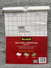 Scotch Self-Seal Laminating Sheets 10 Pack Single-Sided 9×12 LS854SS-10 3M Clear