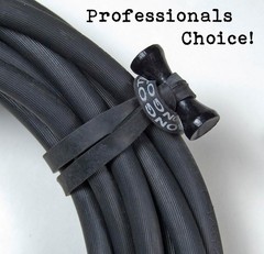 BongoTies ALL-BLACK “Obsidian” Bongo Ties – 10 Pack “Style-D” ~ Professional cab