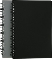 Password Book with Tabs 5×7 in 2-Pack Gray Black 80 Pages Spiral-Bound