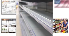 Quality Clear Front Shelf Fences with 60 Screws – Easy Installation for Retail^