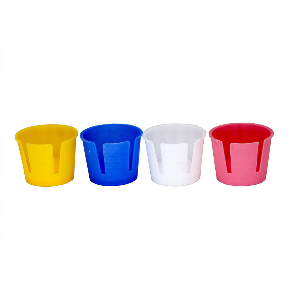 10 Pcs Disposable Dental Plastic Dappen Dish Acrylic Prophy Dapdish Four Colors