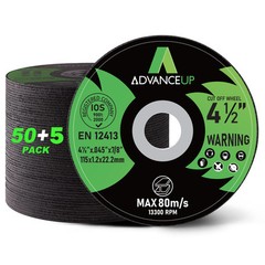 55-Pack 4-1/2 Inch Cut-Off Wheel, Professional Cutting Disc for Angle Grinder