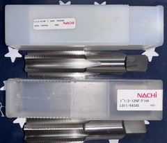 2pc SET Nachi 1-1/2-12 NF G H4 6FL Tap 1-1/2” 12tpi Taper & Plug 1 of Each